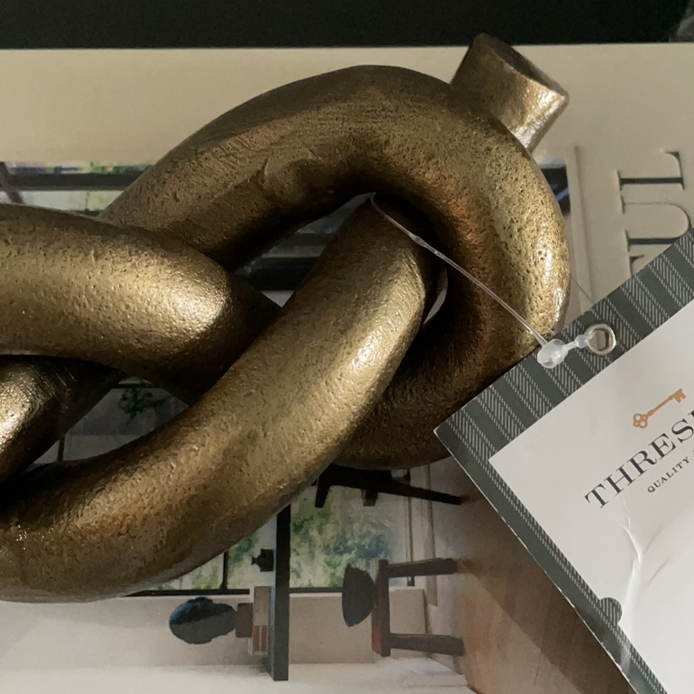 DECORATIVE METAL KNOT FIGURINE WITH CAST GOLD - Picture 13 of 16